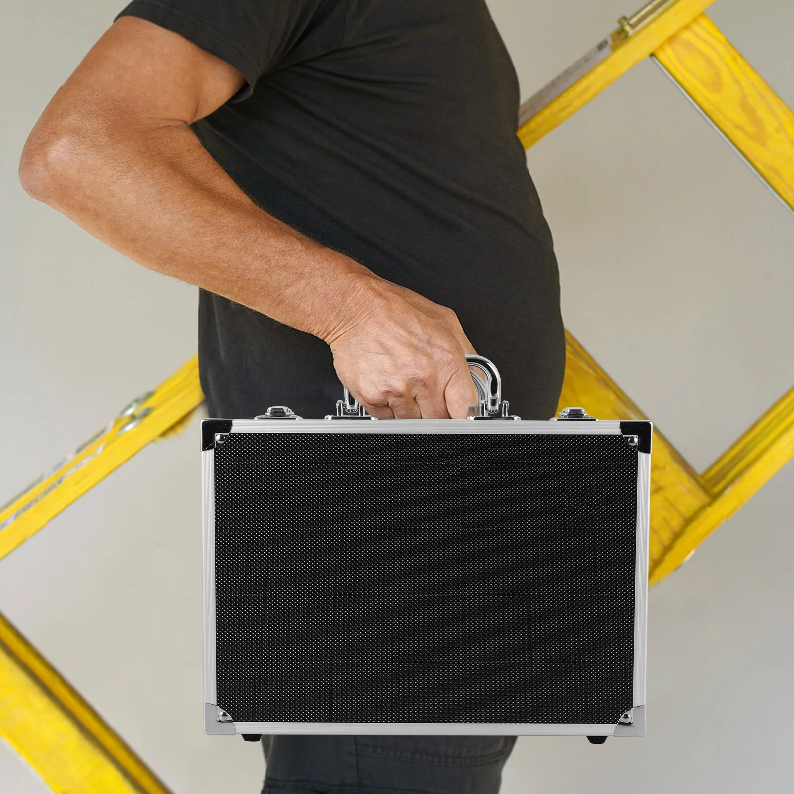 

Aluminum Alloy Toolbox Weather Resistant Portable Carrying Case Tool Storage Box Handle Tools Suitcase Scratch Resistant