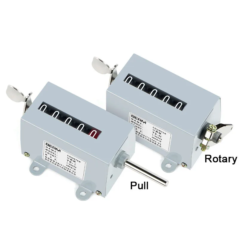 

75-I Totalizing Pull Counter Resettable digital punch counter 75-II 5 Digits Mechanical Rotating Speed Meter Counter