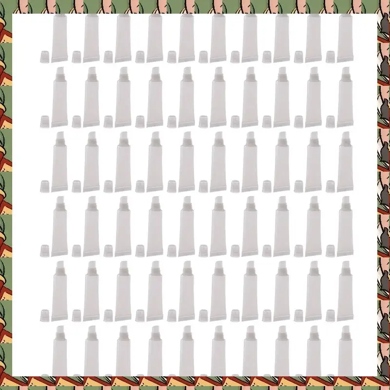 

B75A 50 Pack 10Ml Lip Gloss Tubes Empty Lotion Refill Tubes Soft Squeeze Tubes For DIY Travel Distribution Bottle