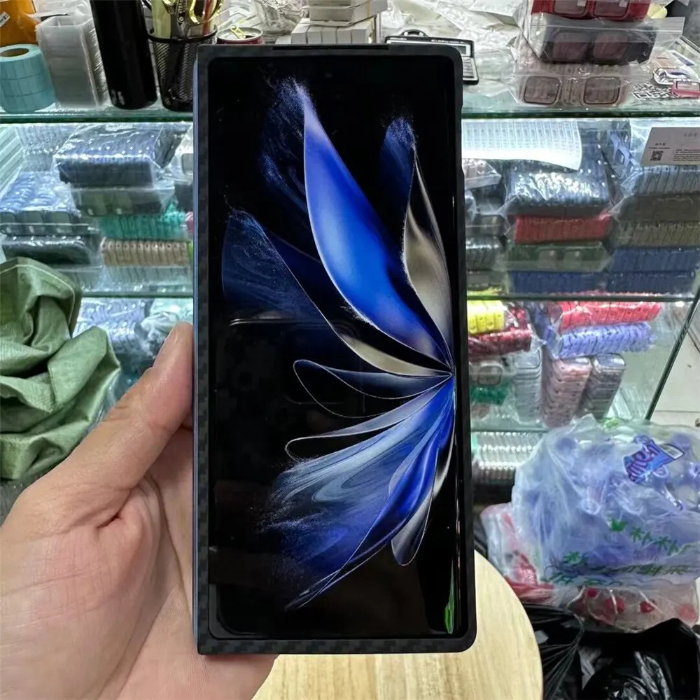 Prawdziwy aramidowy z prawdziwego włókna węglowego Slim etui na VIVO X Fold2 matowy tył zbroi pokrowiec