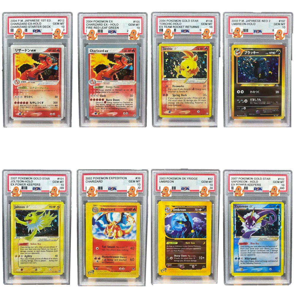 

Diy 1pcs Pokemon PTCG Psa Charizard-EX-HOLO Umbreon FLAREON Self Control Collect Signature Trading Flash Card Anime Cartoon Gift