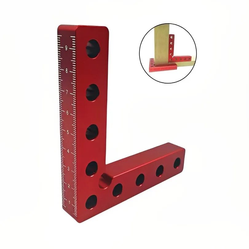 

Right Angle Block 90 Degree Positioning Clip Aluminum Alloy Woodworking Tool L-shaped Right Angle Ruler Measuring Tool