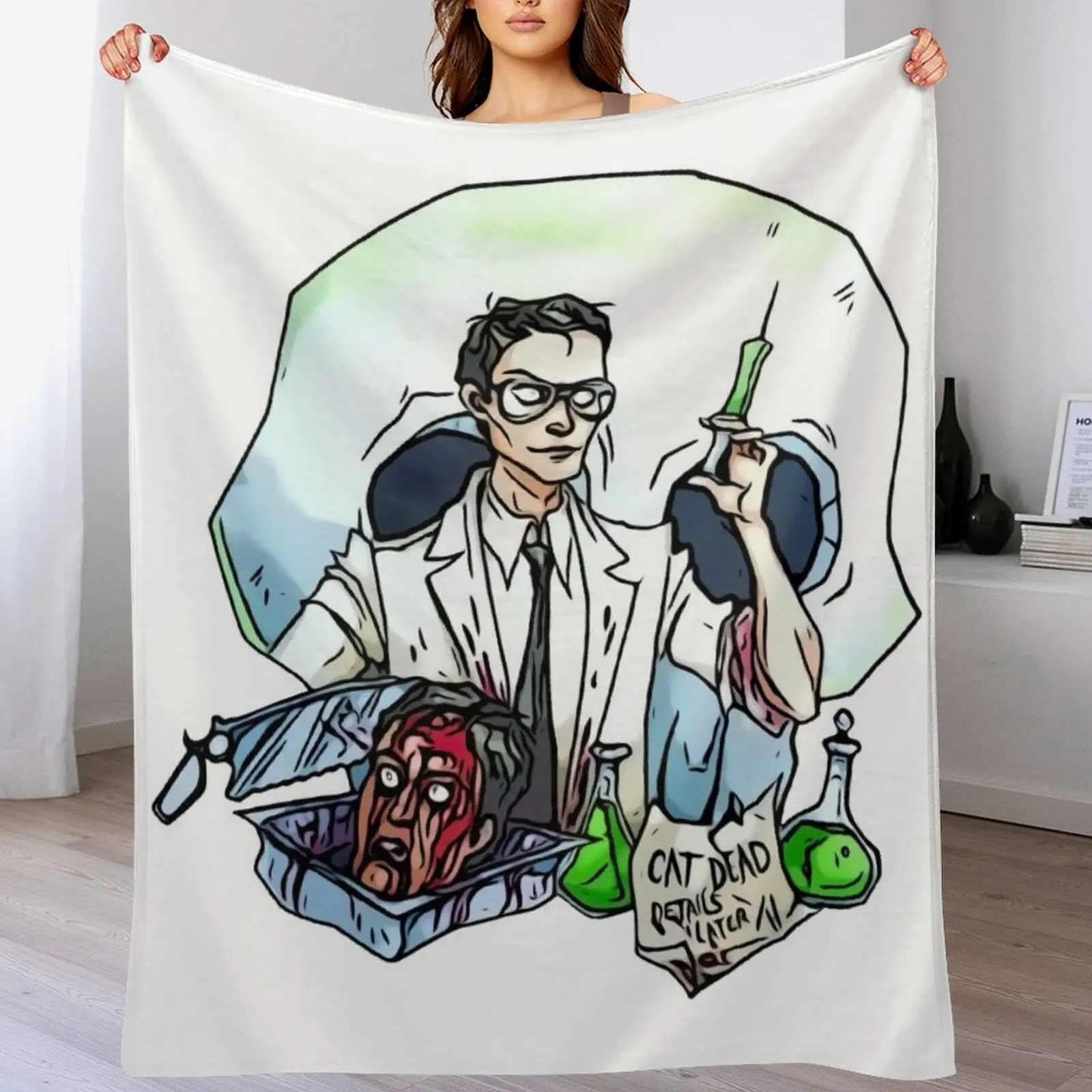 

Re-Animator Throw Blanket Cozy Sofa Blanket for TV Watching Napping