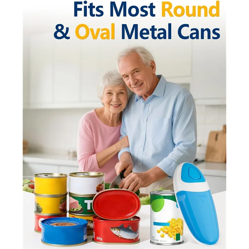 A76G-Automatic Can Opener-Electric, Battery Operated, Hands-Free, One Touch Design For Seniors& Arthritis-Easy To Clean