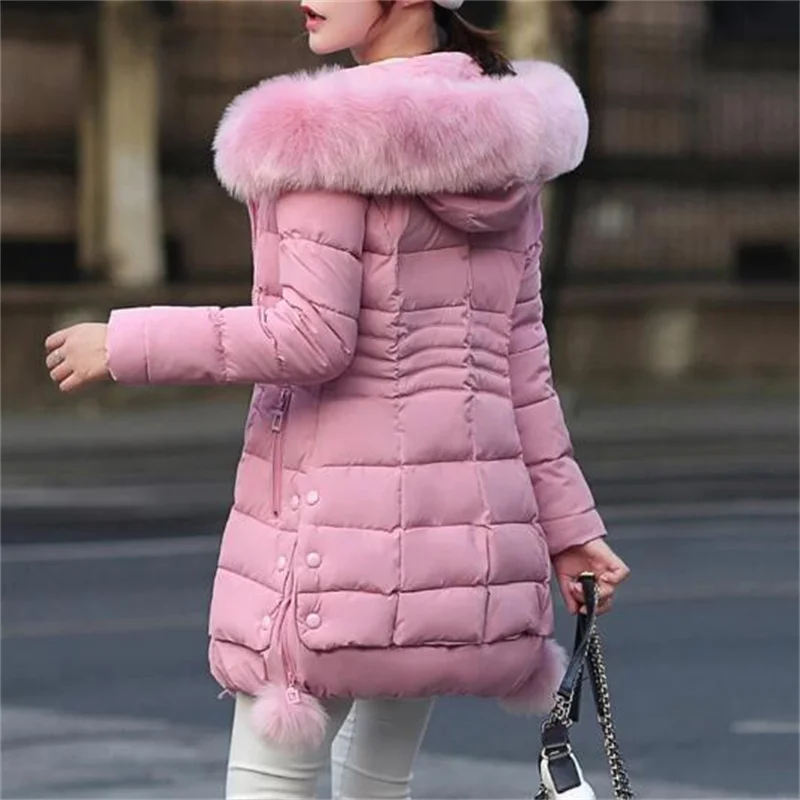 Faux Fur Parkas Women New Winter Down Cotton Jacket Women Thick Snow Wear Winter Coat Lady Clothing Female Jackets Parkas