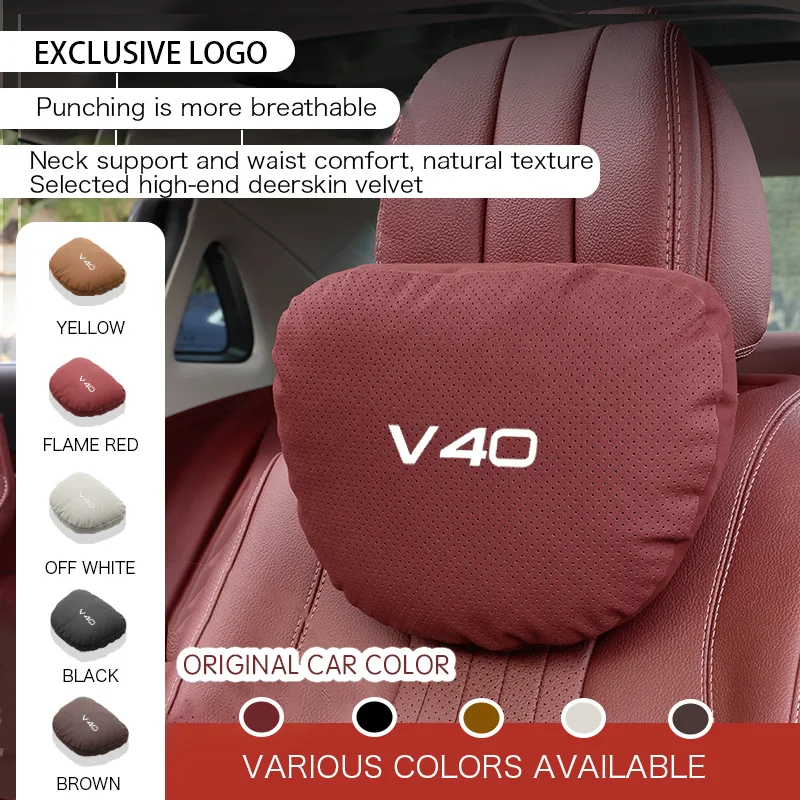 

For Volvo V40 R Design Key Case door light Styling 2025 Accessories Car Neck Pillow Seat Headrest Pillow Lumbar Spine Protect