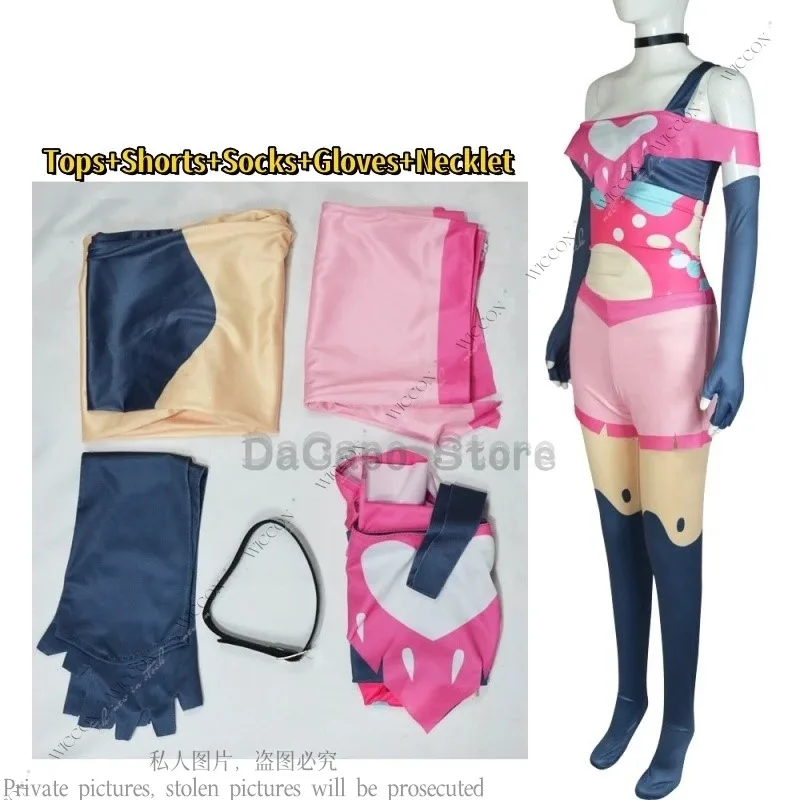 ليلي 123Beelzebub Helluva أنيمي تأثيري حلي البدلة للمرأة بوس دور اللعب هالوين حفلة كرنفال قفازات الجوارب جديد الملكة Be