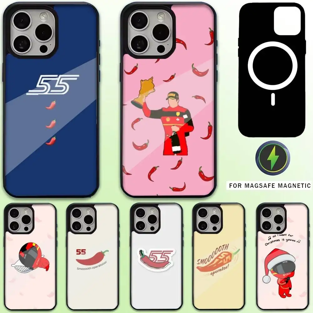 

55 Smooth C-Carlos sainz Phone Case For iPhone17,16,15,14,13,12,11 Plus,Pro Max Magnetic For Magsafe Wireless Charging
