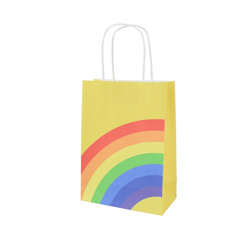 8/16 stücke Kraft Papier Geschenk Taschen Regenbogen Hochzeit Gunsten Candy Box Cookie Verpackung Handtasche Weihnachten Geburtstag Hochzeit Party liefert – Detail 9
