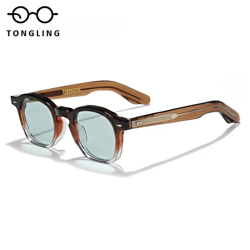 sunshadr-男性と女性のためのクラシックなアセテートサングラス高級ブランド手作り高品質デザイナーuv400