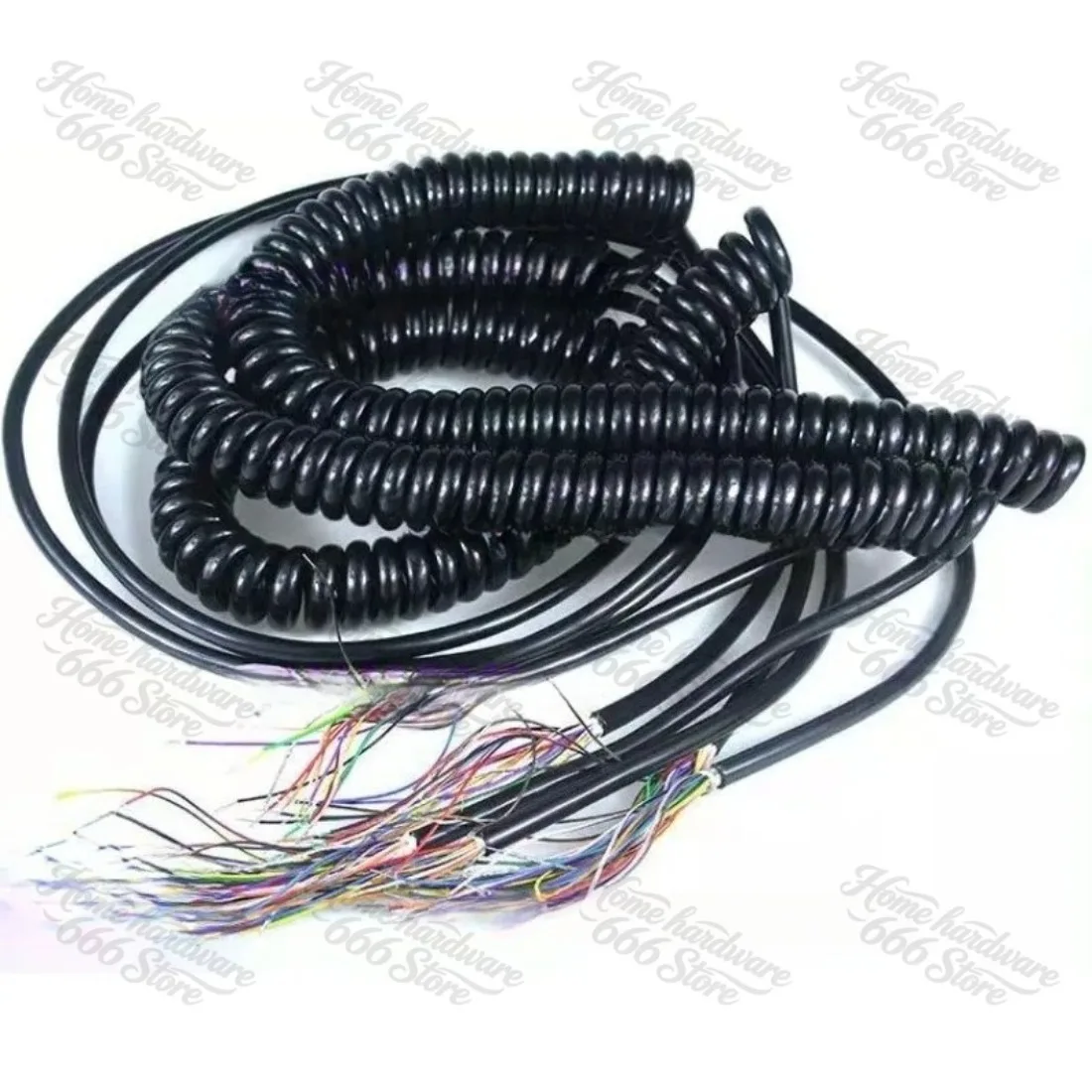 7 12 15 16 17 19 21 26 Cores Coiled Spring Spiral Shield Cable 4m 6m CNC Handwheel Manual Pulse Generator MPG Industrial Cable