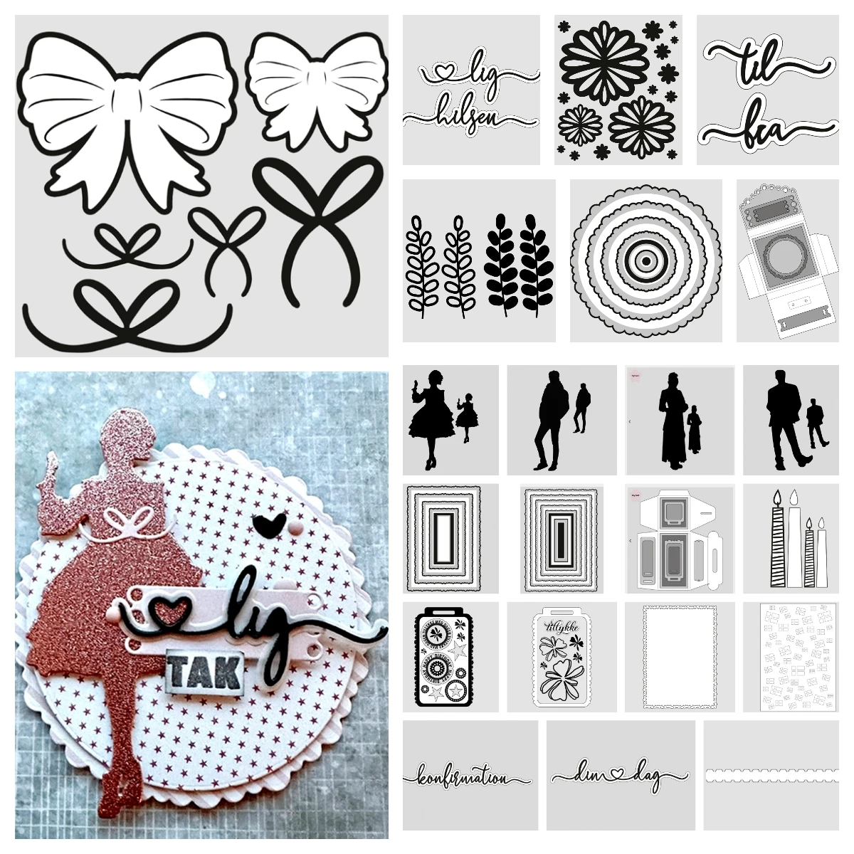 

Frames Chocolate Box Round Bubble Large Hollow Branches New Embossing Cutting Dies Deco Cross Frame Die DIY Scrapbook 2026 New