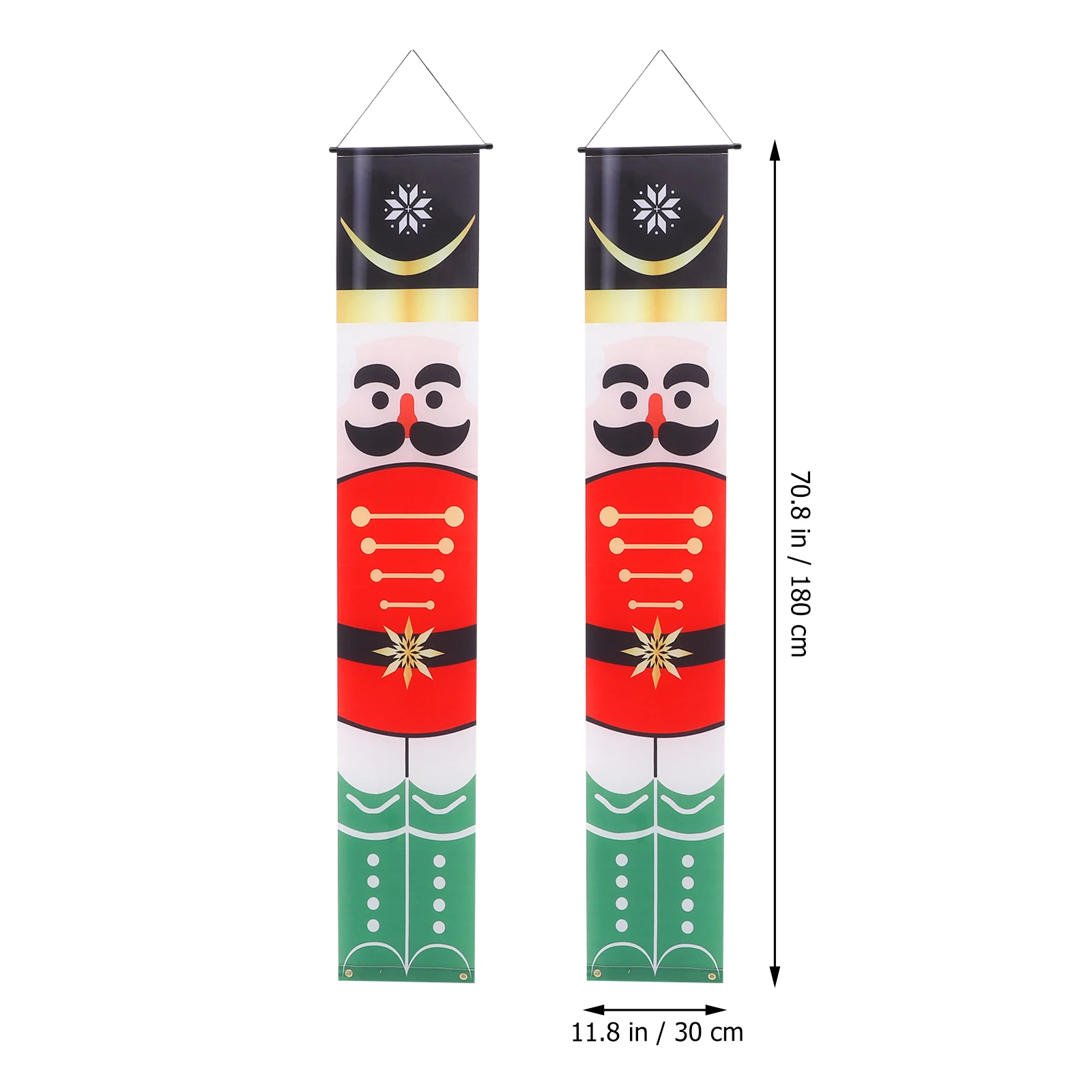 

1Pair Christmas Welcome Sign Decorative Couplet Bright Colorful Design Front Door Flag Holiday Decoration Christmas Signs Decor