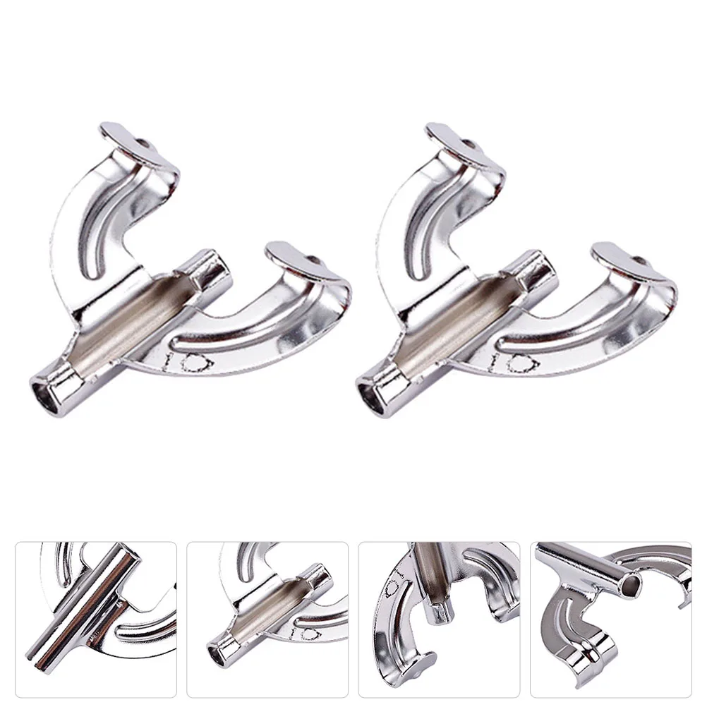 

2 Pcs Drum Accessories Mount Hook Claw Clamp Hardware Bass Replacement Parts Hoop Tuning Baby