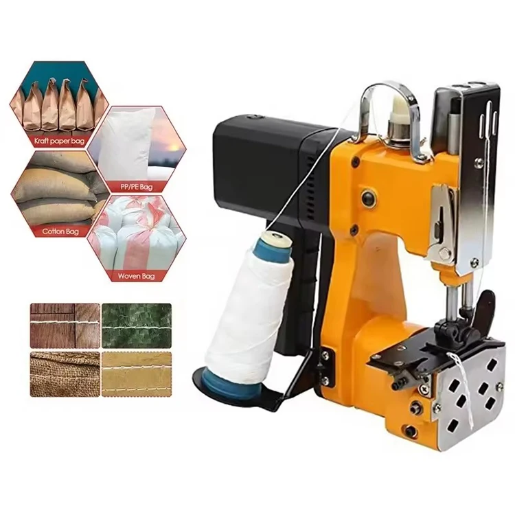 Portable Automatic Industrial Bag Sewing Machine Kraft Paper Bag  Handheld Woven Bag Sealer Sewing Machines