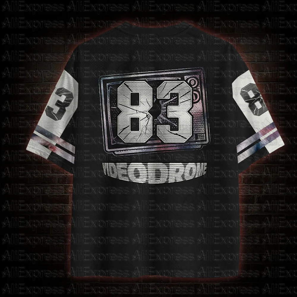 2026 New Movie Sports Fashion Adult and Children's Short Sleeve V-neck Street Eye Clothing Gothic Style Horror Fans Gift