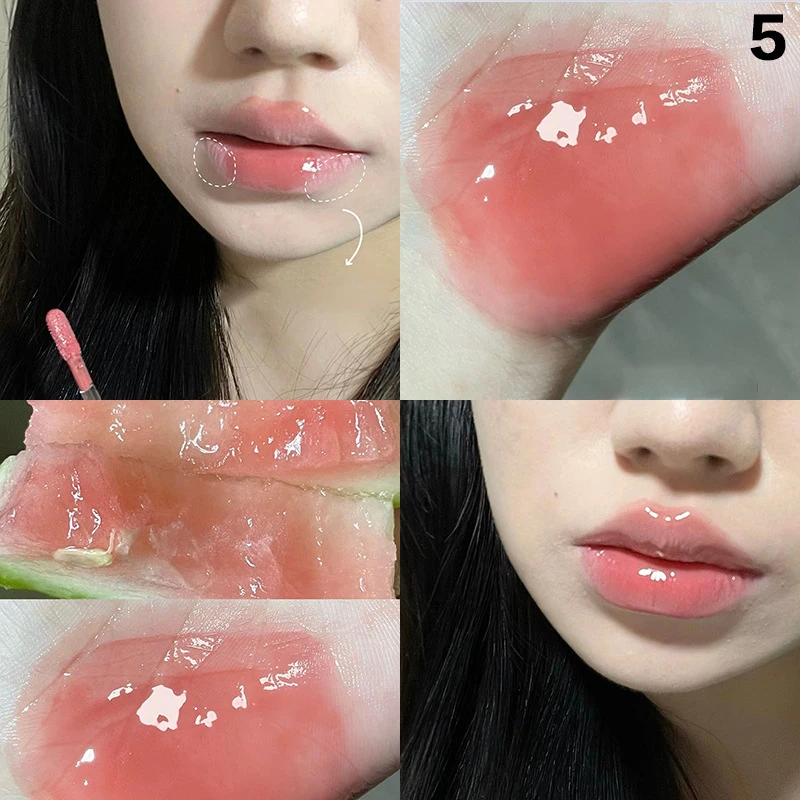 Cappuvini Jelly Love Lipstick Pink Water Gloss Clear Lip Glaze Wodoodporny, nieprzywierający do ust, nawilżający i powiększający usta błyszczyk do makijażu ust