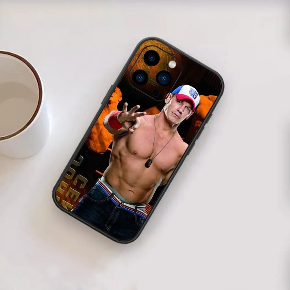 J-John Cena Phone Case For iPhone 13 14 15 11 12 X XS Mini Pro Max Black Cover