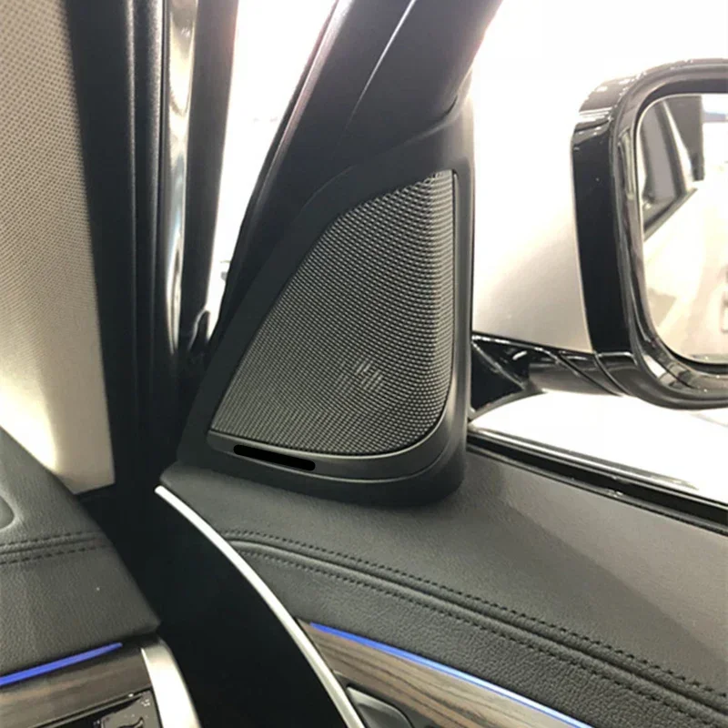 Penutup speaker Tweeter Panel pintu mobil, untuk Bmw G30 G31 5 Series Audio kepala klakson Treble pengeras suara musik penutup speaker Tweeter