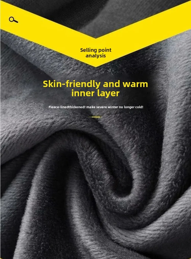 Winter-Herren-Langarm-T-Shirt, Fleece-gefüttert, verdickt, nicht entflammbar, samtig, warm, Rundhals-Unterhemd, lässig, atmungsaktiv. – Detail 4