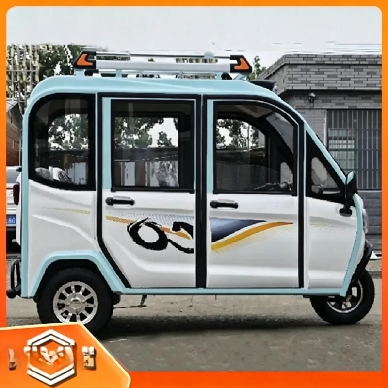Pick Up Drop Off Children for Electric Tricycle Windproof Long Range Two Doors Three Seats Rainproof Fully Enclosed Luxury view 6