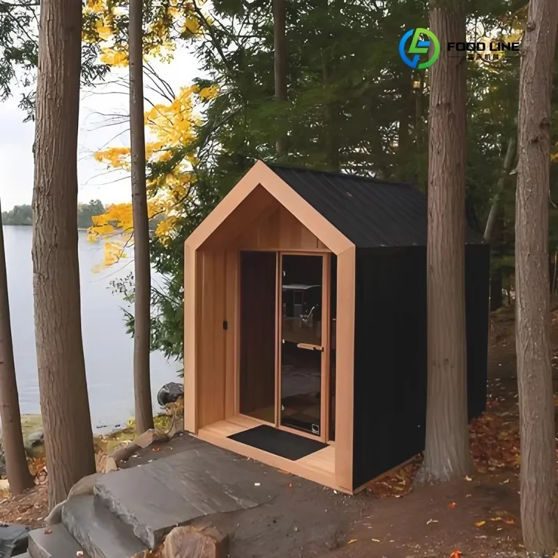 FL 4 Persons Garden Large Steam High-End Luxury Outdoor Sauna Room Family Shower Steam Sauna Room Customized