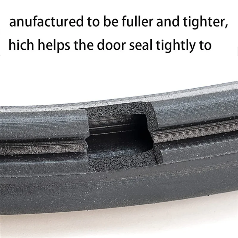 1Pair Front Door Seal Trim Kit For Jeep Wrangler JK 2007-2018 Weather Stripping Kit 55395274AW 55395275AW - view 2
