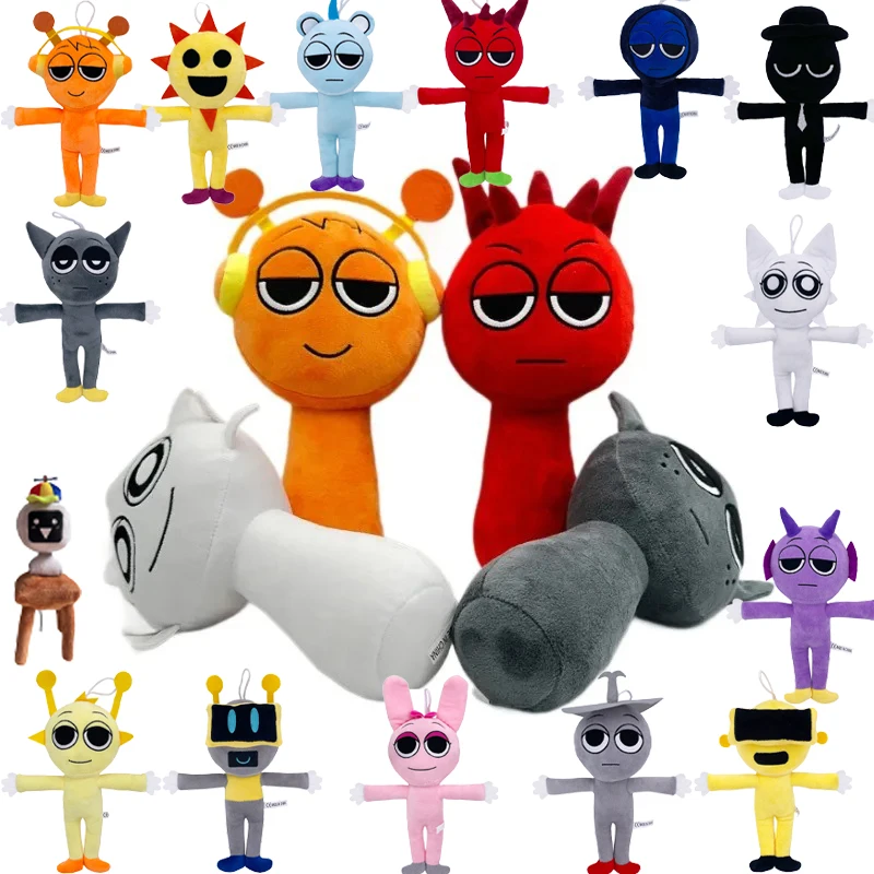 53styles Sprunki Plush Toys Sprunki Stuffed Doll Sprunki Incredibox Plush Dolls Cute Pillow Toy Kids Birthday Christmas Gifts