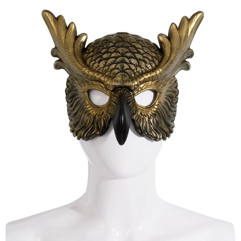 Animal Owl Half Face Mask Cosplay Bird Beak Eagle Masks Carnival Dress Up Purim Halloween Party Costume Props High Quality 4