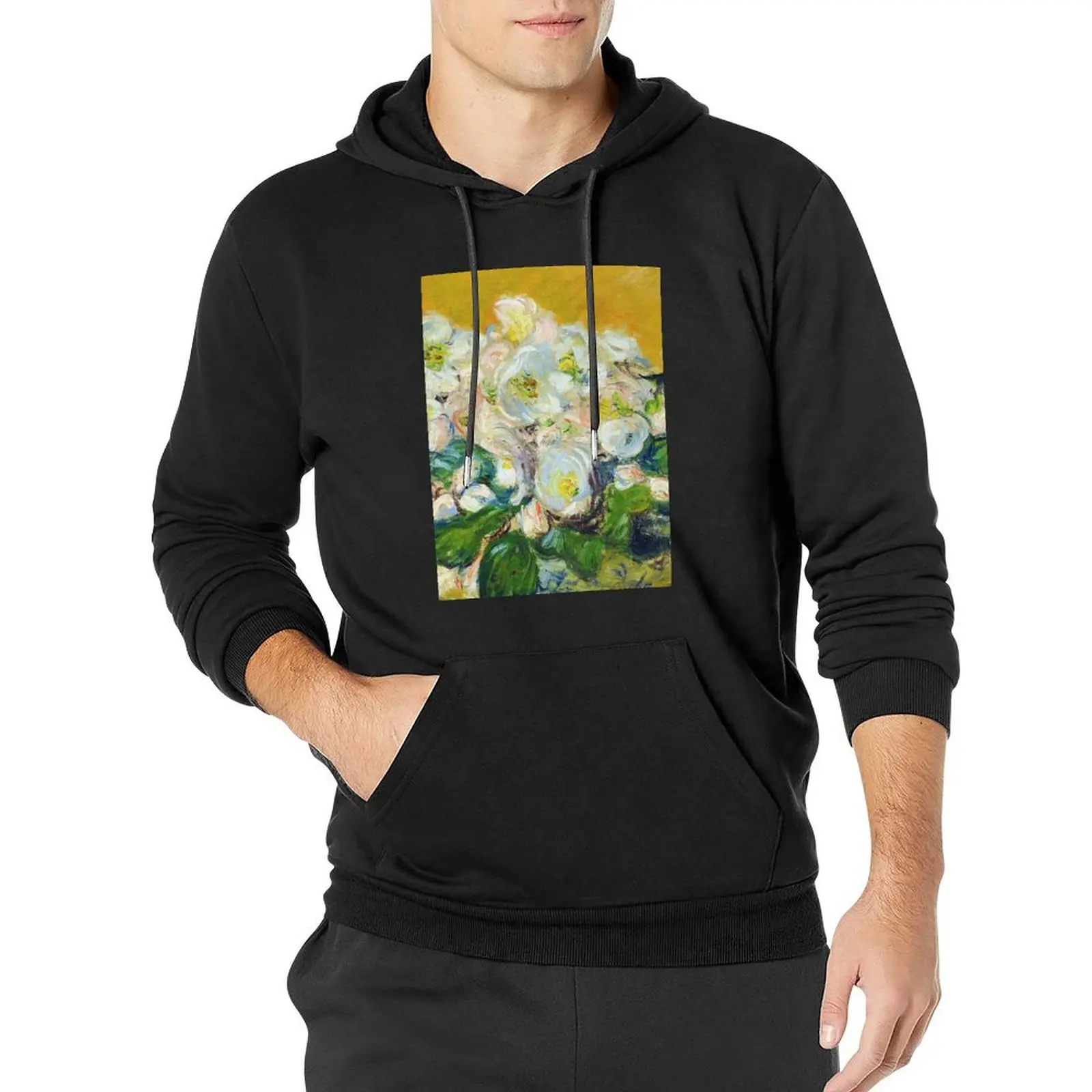 Claude Monet - Christmas Roses Pullover Hoodie autumn new products japanese style oversized hoodie