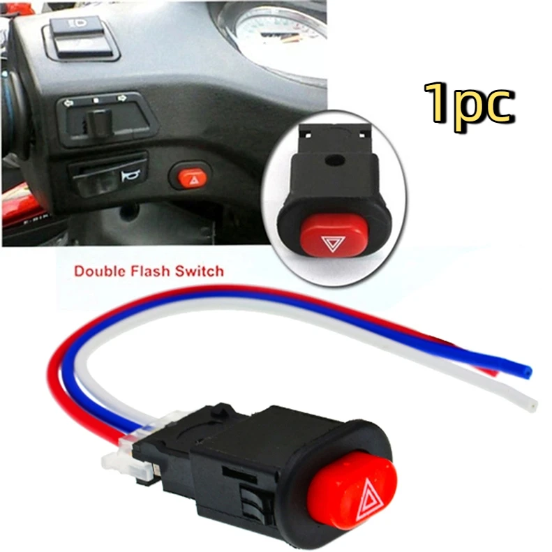 دراجة نارية خطر مفتاح الإضاءة تحذير مزدوج المتعري إشارة الطوارئ ث/3 أسلاك