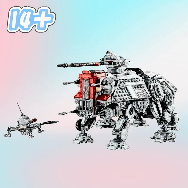 

Набор строительных блоков MOC-75337 AT-TE, 1082 детали, модель тактического вездехода, конструктор для детей и взрослых, подарок на день рождения