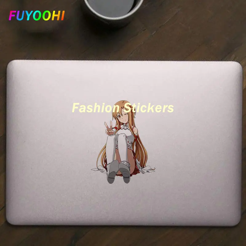 FUYOOHI Play Stickers Asuna Sword Art Online Car Stickers Simple Anime Vinyl Decals Waterproof Windows Decor Car Door Protector