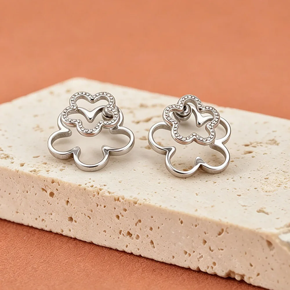 JeeMango Zarte Kreis-Ohrstecker mit vollem Zirkon für Damen, 18 Karat Gold, PVD-beschichteter Edelstahl, Ohrringe, Modeschmuck, E26104 – Detail 11