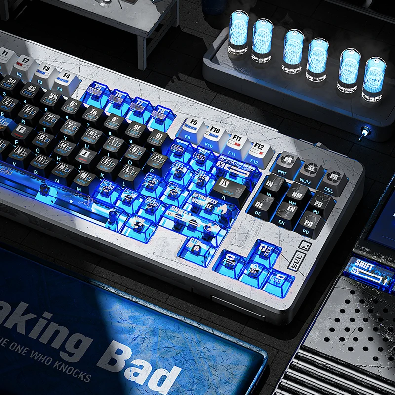 

Оригинальные колпачки для клавиш с тематикой Breaking Bad, прозрачные колпачки для клавиш, колпачки для механической клавиатуры, Wooting Night Demon ROG ACE 60/68 колпачки для клавиш