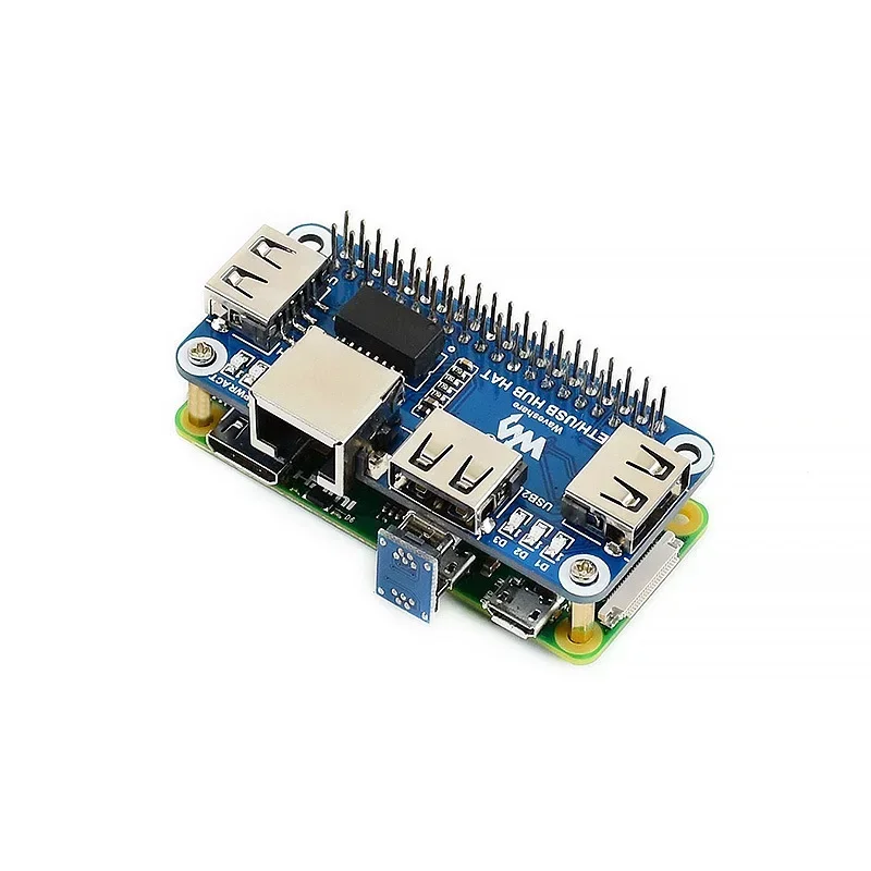 Raspberry Pi Zero 2W USB do RJ45 Ethernet Adapter z płytą rozszerzającą USB 2.0 Hub — zdjęcie produktu 6