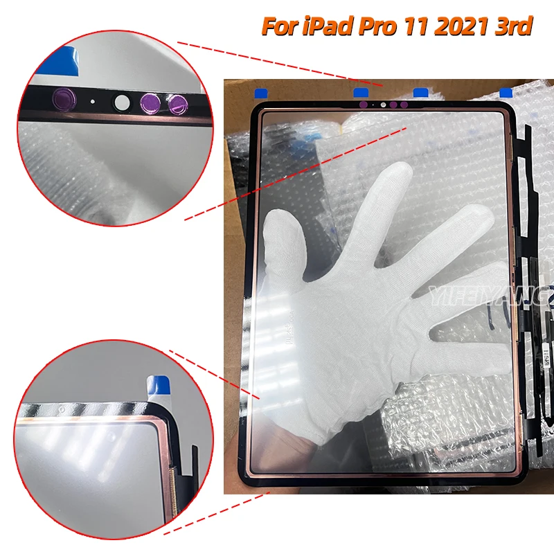 Original Touch Screen with OCA for iPad Pro 11 2020, A2228, A2230, A2231, Digitizer, 2021 3rd A2301, A2459, A2460, A2377, 5Pcs