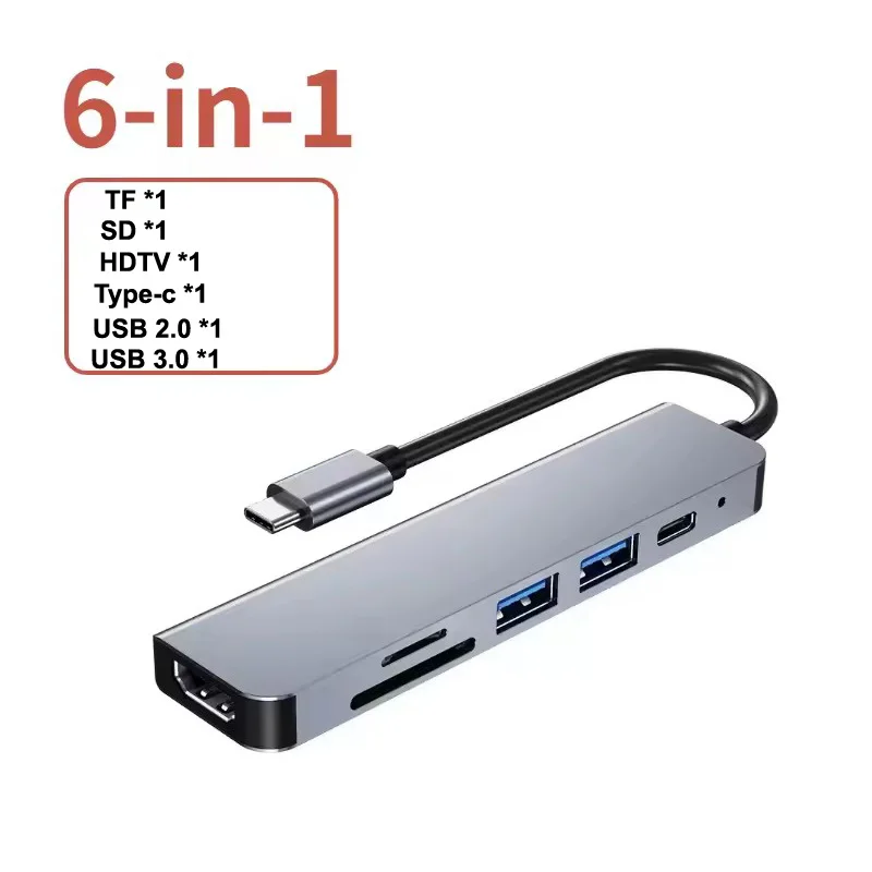 

USB C Hub to 4K HDMI-Compatible USB 3.0 2.0 Type C PD Charging Dock for MacBook iPad Samsung S10 Dex TV Mouse Keyboard U Disk