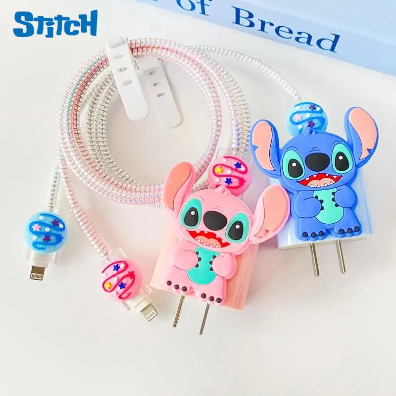 Anime Lilo Stitch Iphone Ipad Charger Case Cover Cable Protector 18W/20W for Apple 15 16 Mobile Phone Data Cable Protective
