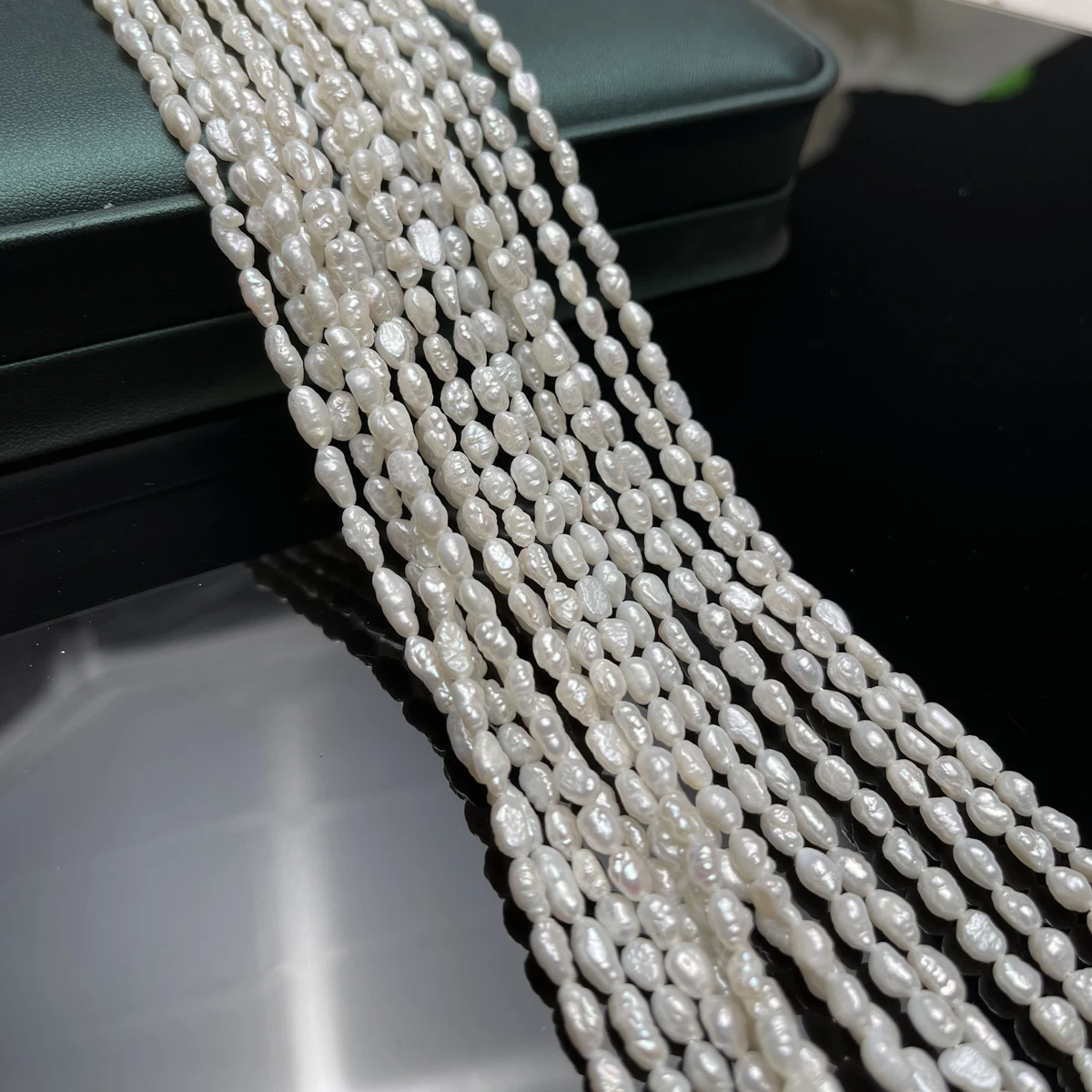 White Pearl Natural Freshwater Irregular Pearl 5-6mm For Jewelry Making DIY Necklace Earrings Bracelet Accessory Length 36cm