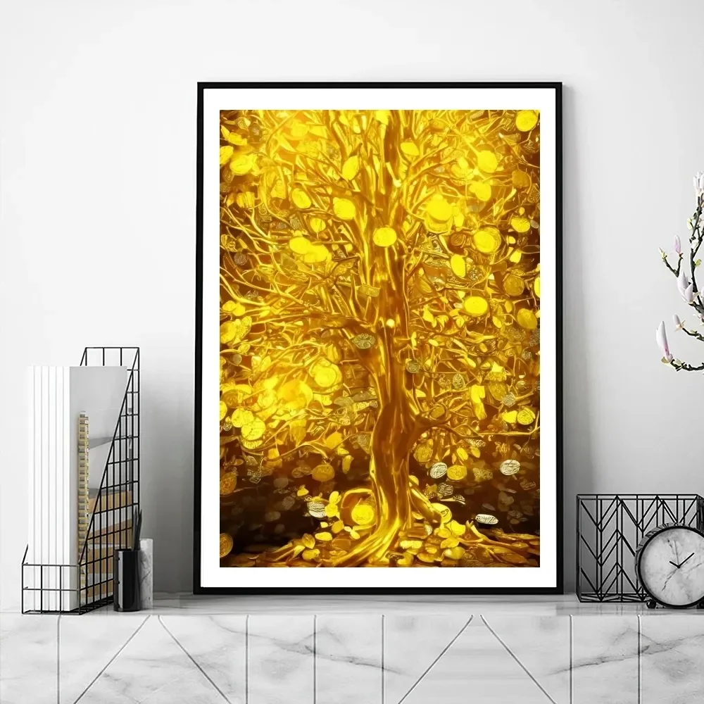 Poster albero dei soldi d\'oro, stampe della galleria, immagini della parete della pittura, adesivo del soggiorno