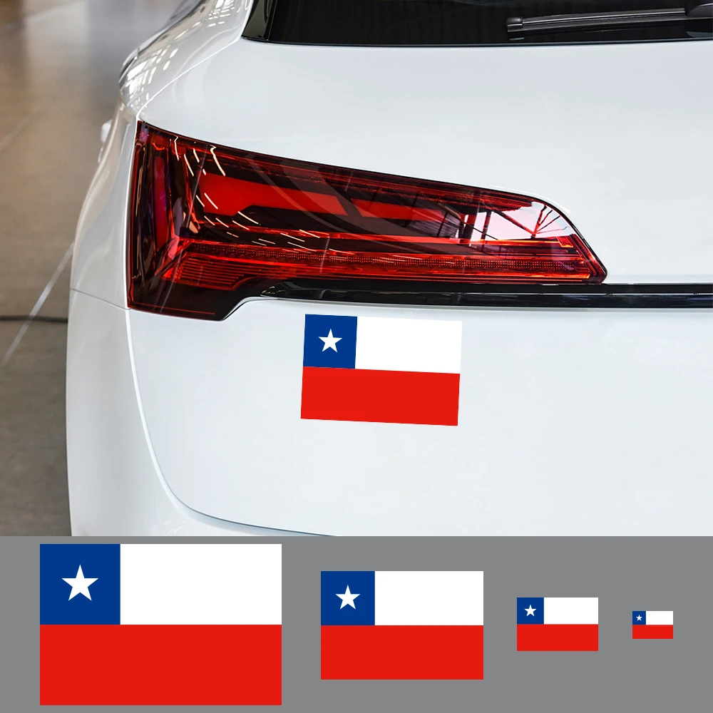 

3Pcs Chilean Flag Car Sticker Chile Nation Flag Vinyl Decals Self-adhesive Waterproof Motorcycle Auto Decoration Accessories