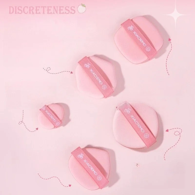 5 قطعة/صندوق الفراولة الرطب والجاف قابلة لإعادة الاستخدام نفخة مجموعة مزدوجة الجانب النساء لينة ماكياج الإسفنج الجمال يشكلون مسحوق أدوات