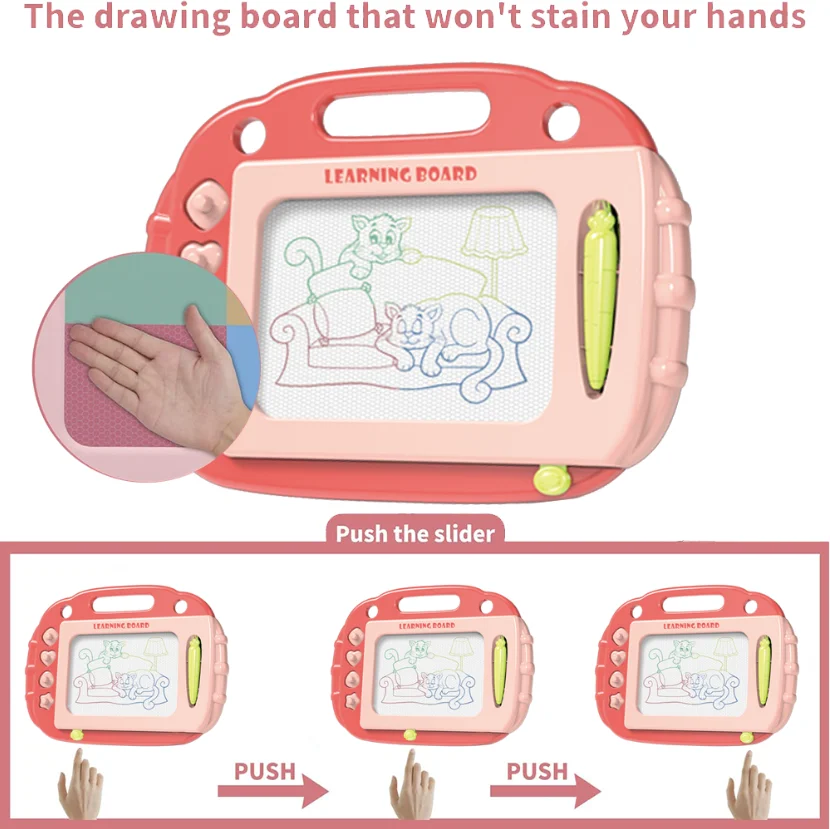 Magnetic Drawing Boardของเล่นขนาดใหญ่วงเล็บกระดานเขียนบ้านDoodle Board Erasable,ของขวัญเหมาะสําหรับเด็ก