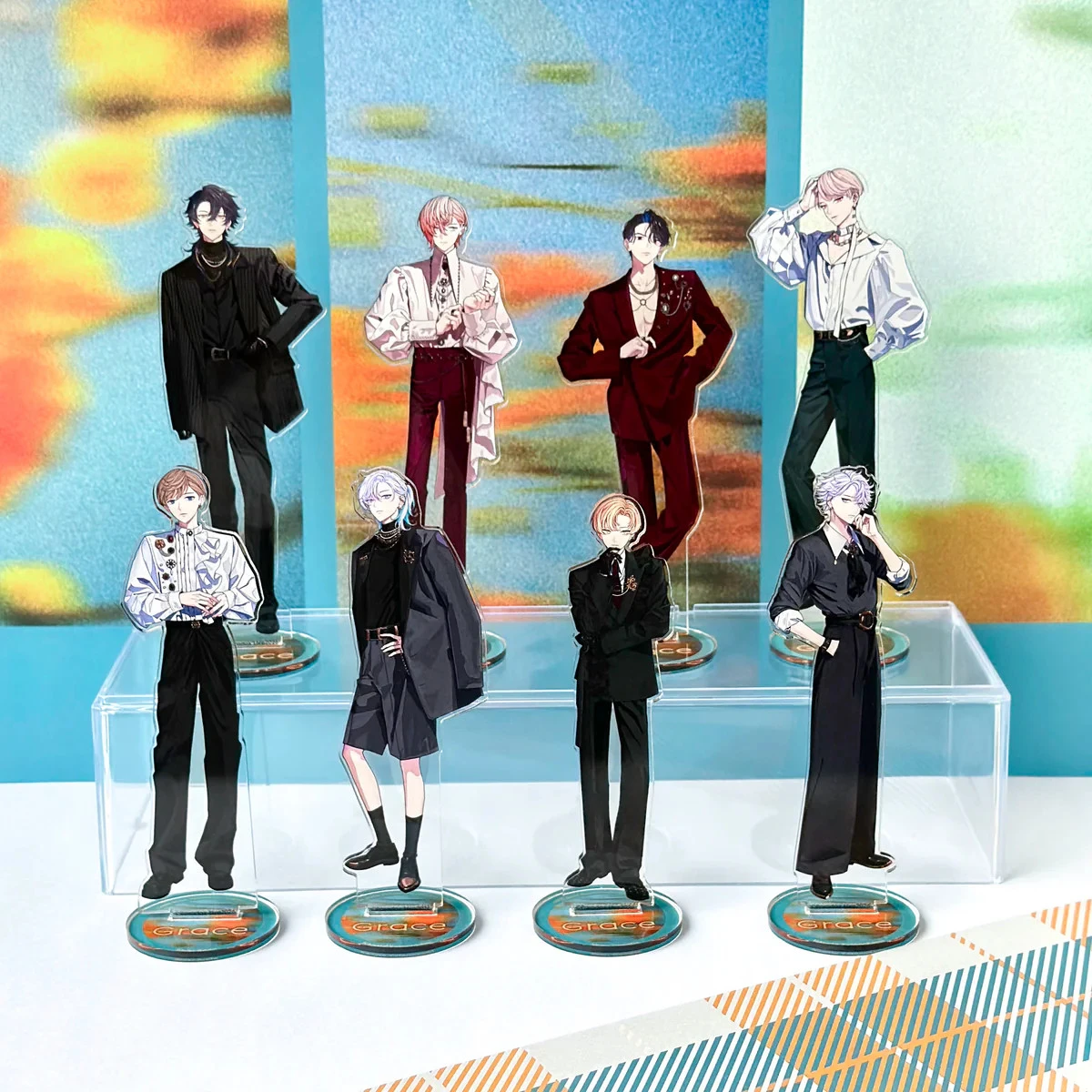 Anime Paradox Live 15cm New Acrylic Stand Hay Ryu Halloween Gift Bedside Storage Shelf Hip-hop Anime Decor Keychain