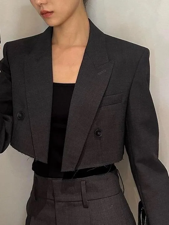 

Корейский костюм Sle ort, джерт и длинные брюки, женский повседневный шикарный модный комплект, осень 2024, Новое поступление, одежда на четыре сезона