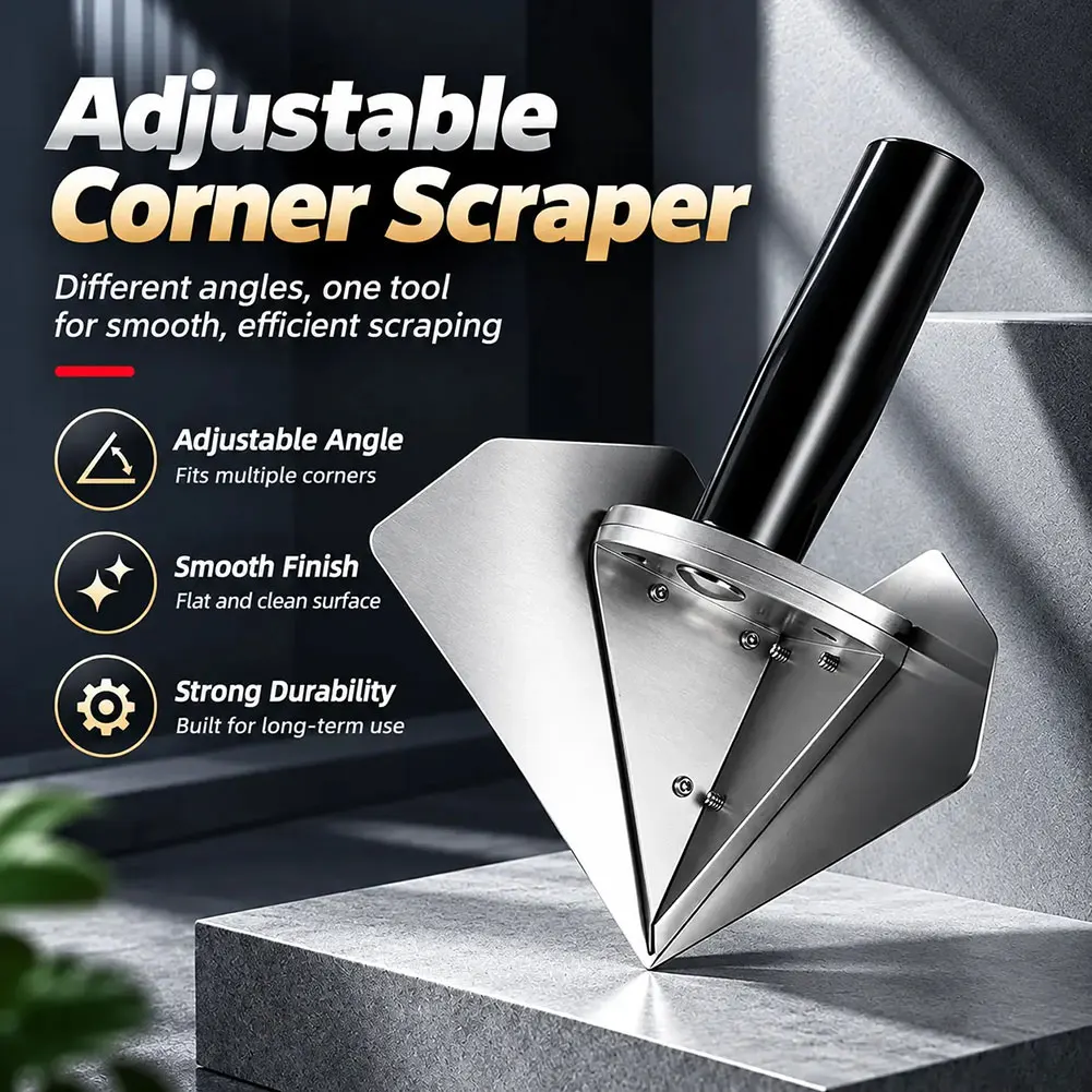 Drywall-finishing Corner Tool Flexible Blades For Smoothing Plaster Application. Drywall-repair And Patching