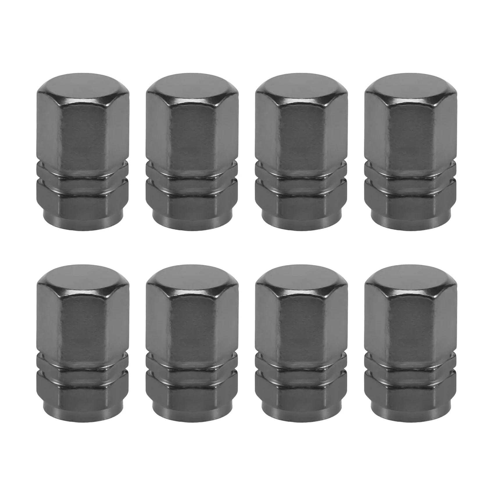 

8 Pieces Tire Stem Valve Caps Wheel Valve Covers Car Dustproof Tire Cap, Hexagon Shape Titanium