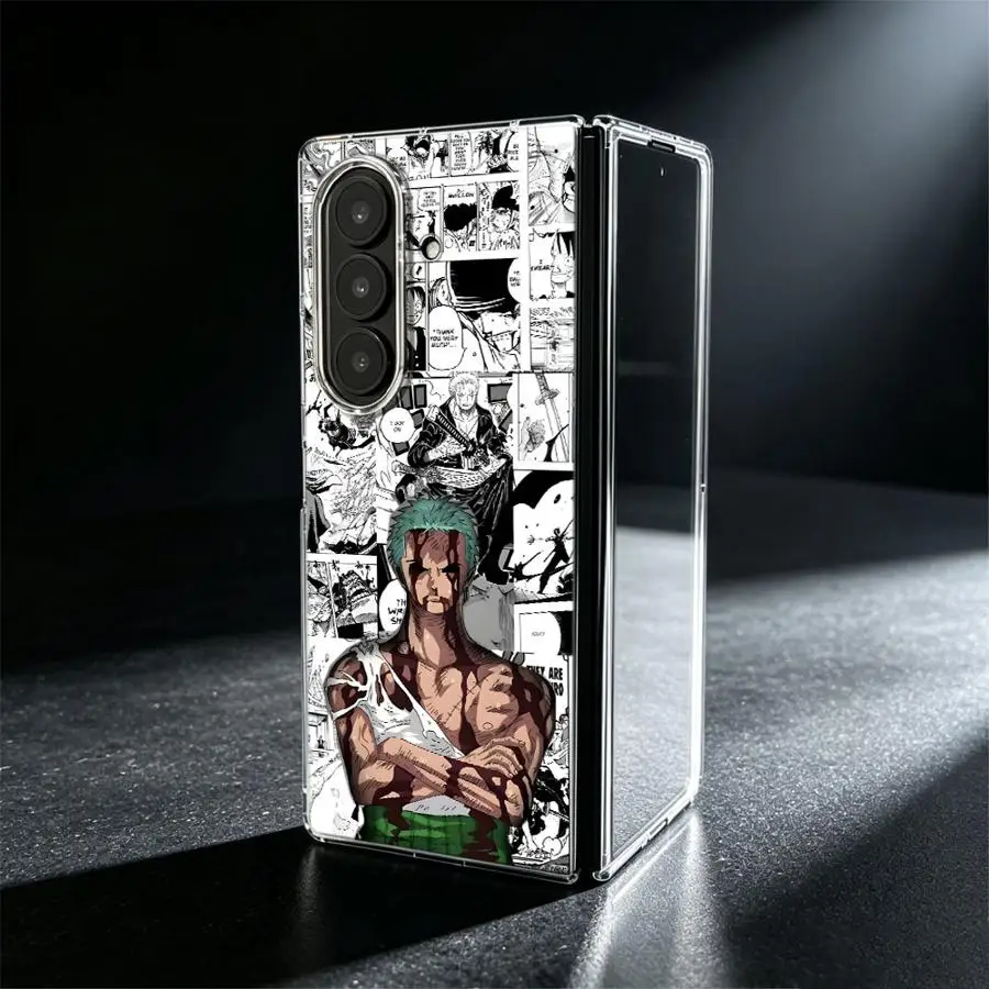 Phone Funda Case for Samsung Galaxy Z Fold 8 Ultra ZFold6 ZFold3 Z Fold 7 6 5 4 3 ZFold7 ZFold5 ZFold4 Zoro Injured