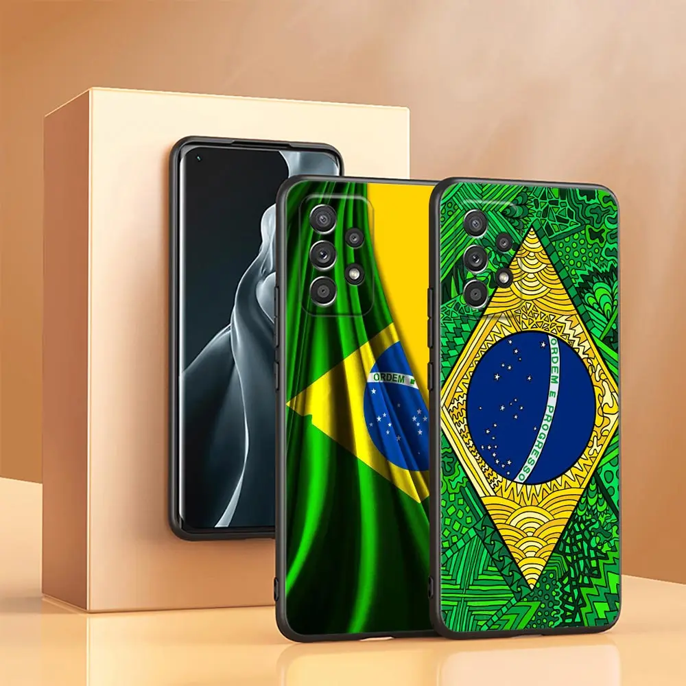 Brazil Flag Brazilian Football Case For Samsung Galaxy A23 5G Case A13 A24 A23 A12 A14 A21s A22 A01 A02 A03 A04 Soft Phone Cover